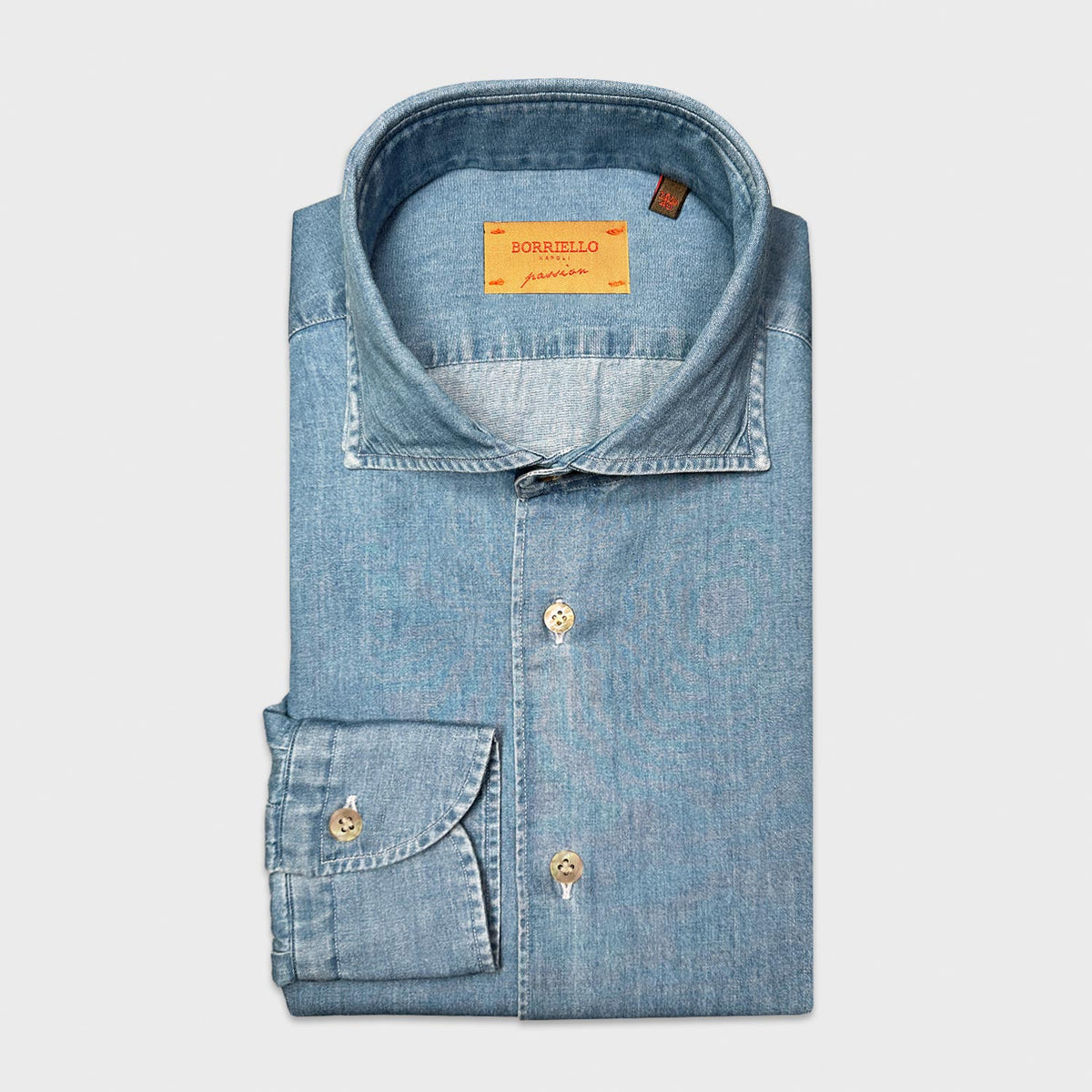 Borriello Light Blue Classic Denim Shirt