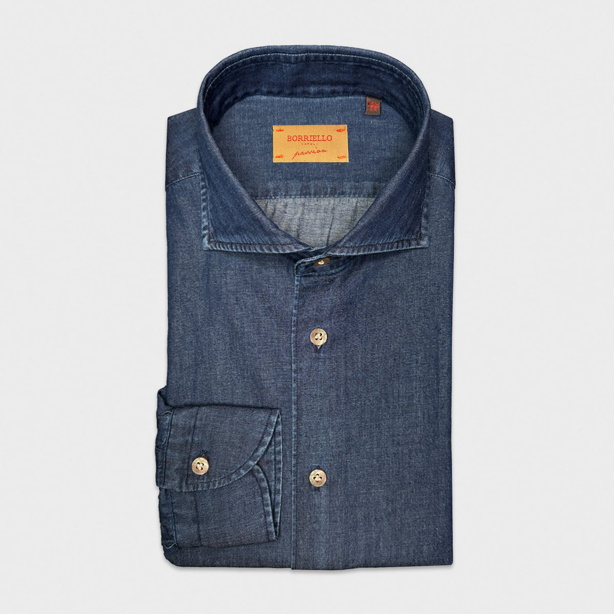 Borriello Dark Blue Classic Denim Shirt