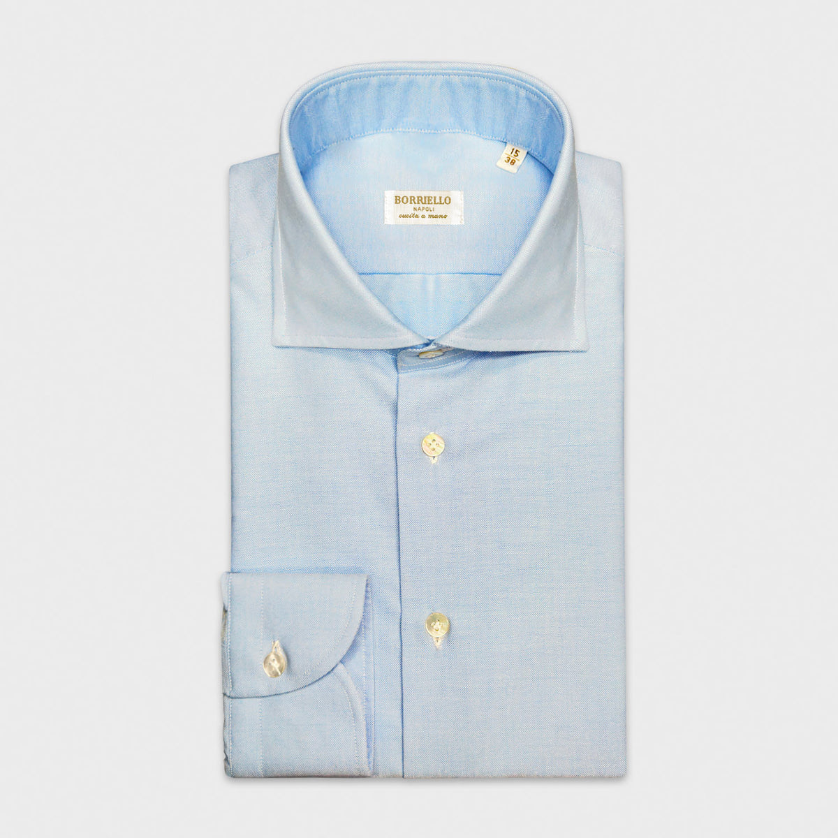 Borriello Oxford Cotton Shirt Light Blue