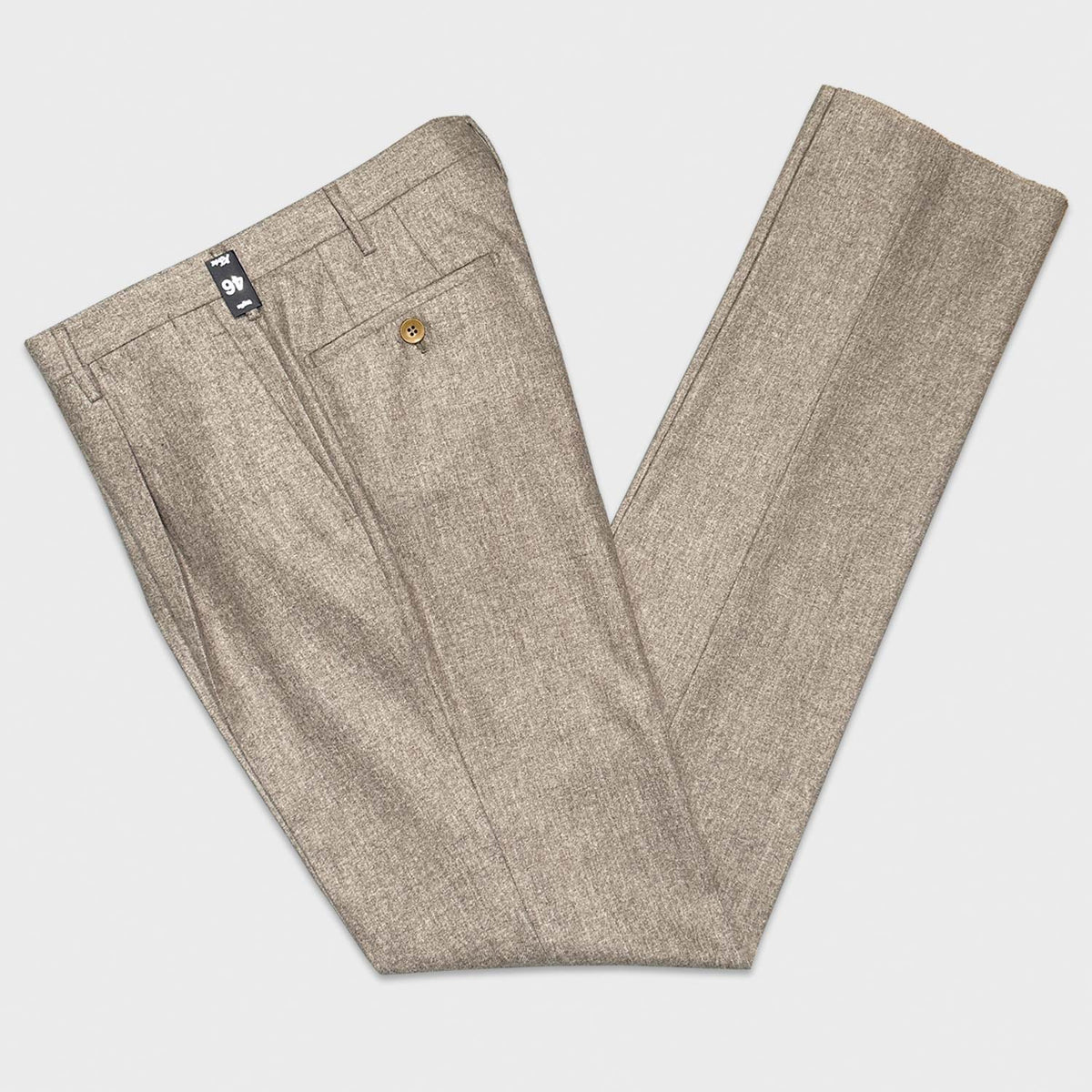 Rota Flannel Wool Trousers Sand Beige