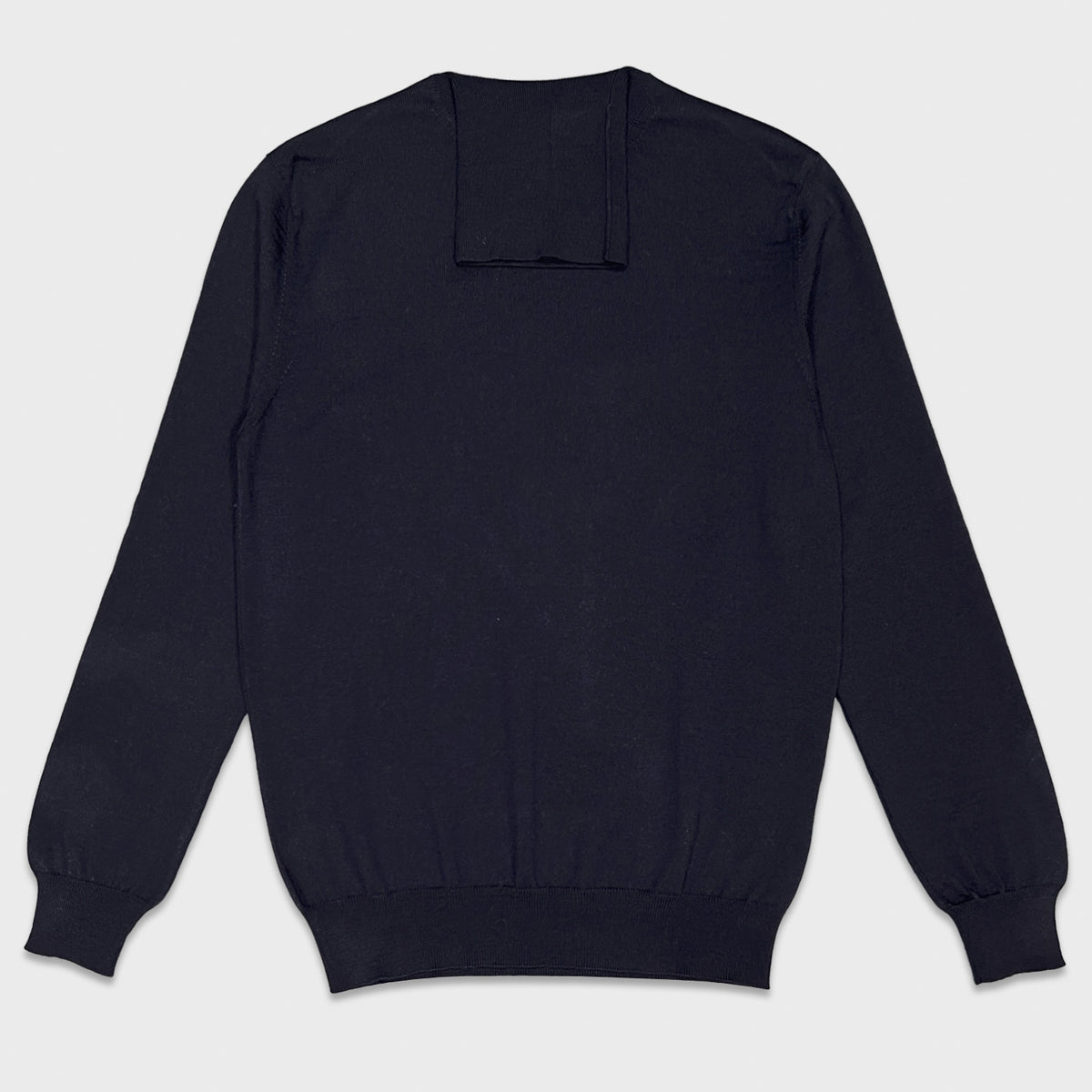 Dark Blue Turtleneck Wool Jumper Underjacket Cruciani