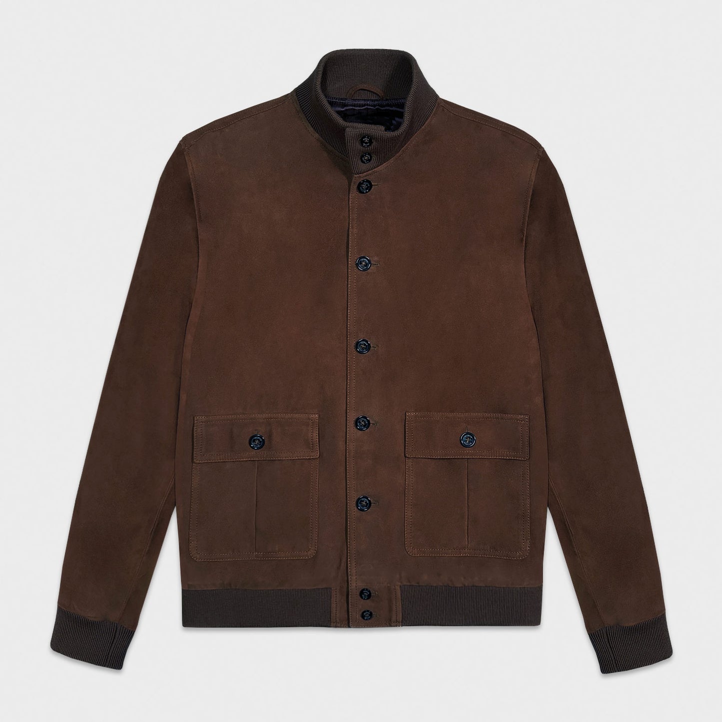 Valstarino A1 Military Flight Jacket Suede Brown Valstar Geneva. Valstarino Genève suede bomber jacket, classic brown caffè color, soft leather suede goat made in Italy by Valstar available in Wools Boutique Uomo Genève