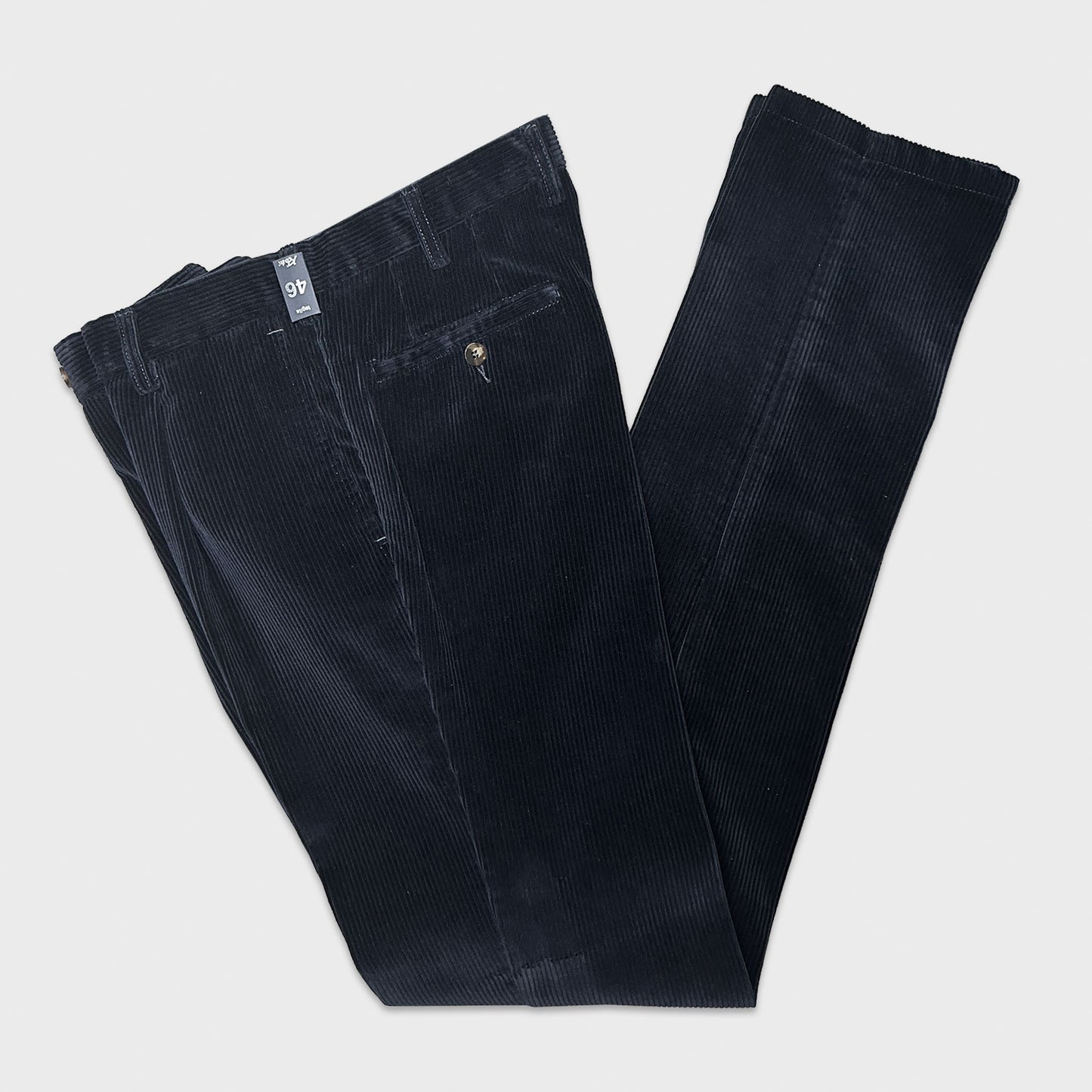 Navy Blue Corduroy Cotton Tailoring Pants Geneva