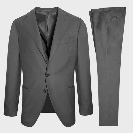 Tailoring Wool Suit Smoke Grey Autumn Winter Caruso