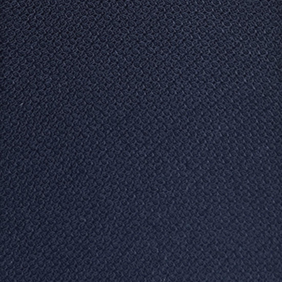 Navy Blue Wool Tie Hopsack Plain Color. 