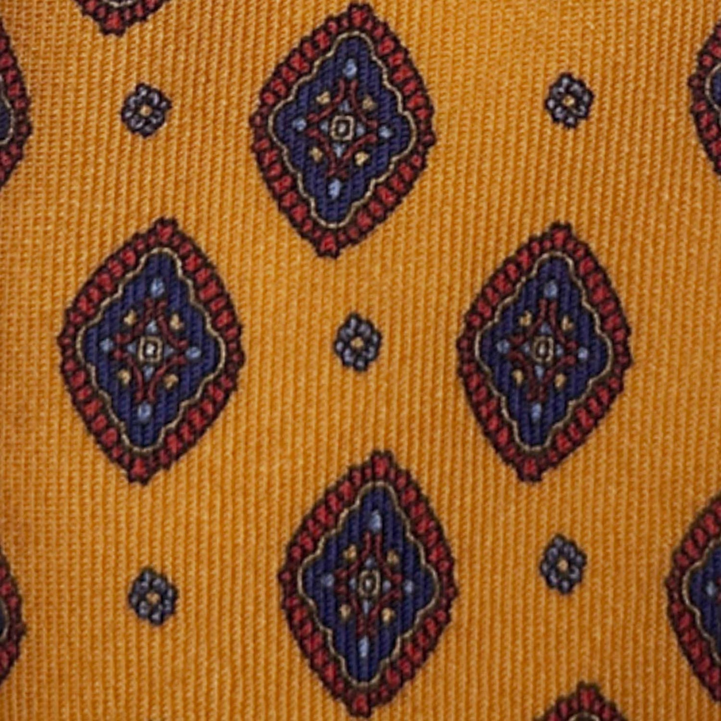 Ocra Yellow Diamonds Printed Wool Tie Shop Genève